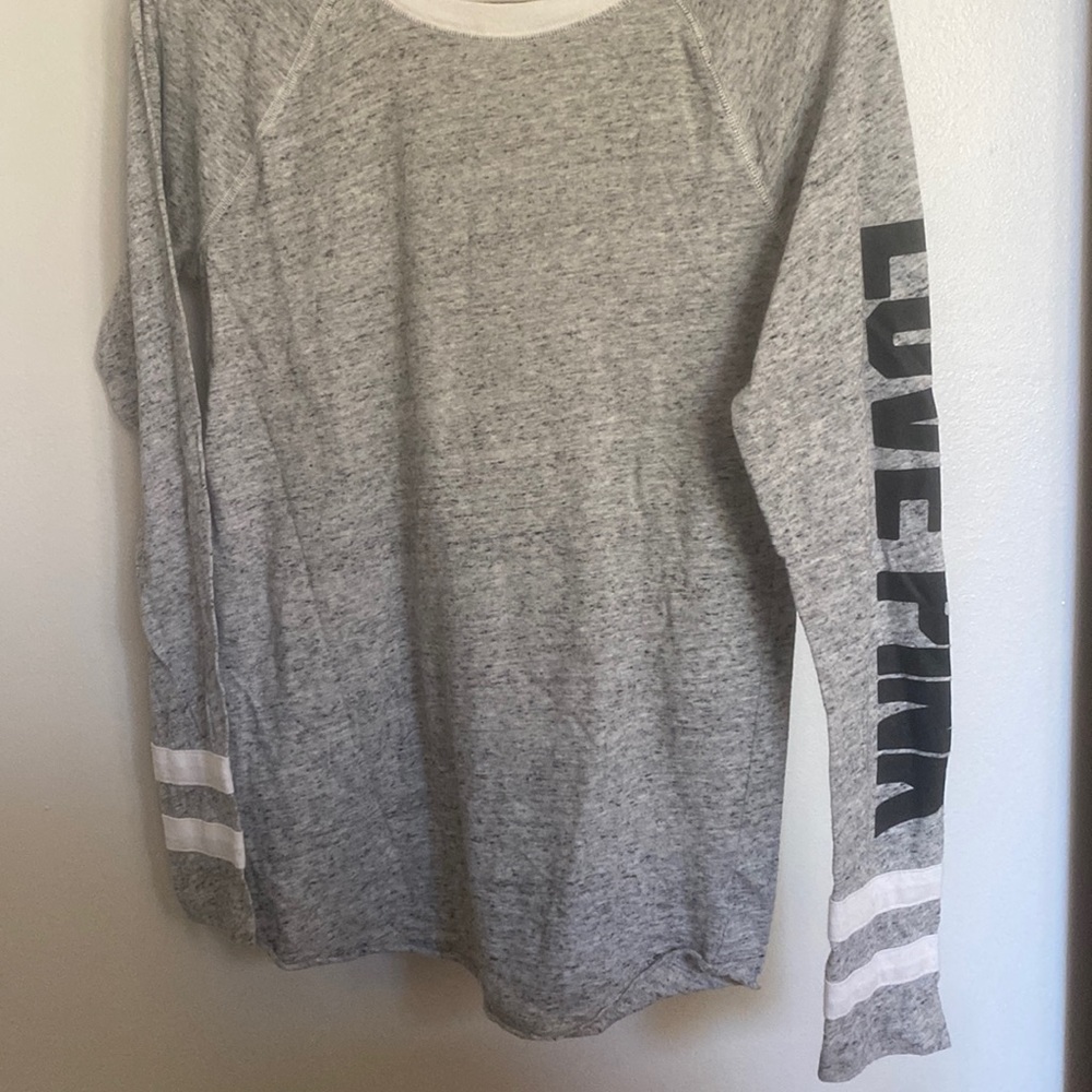 PINK Long Sleeve Varsity Shirt